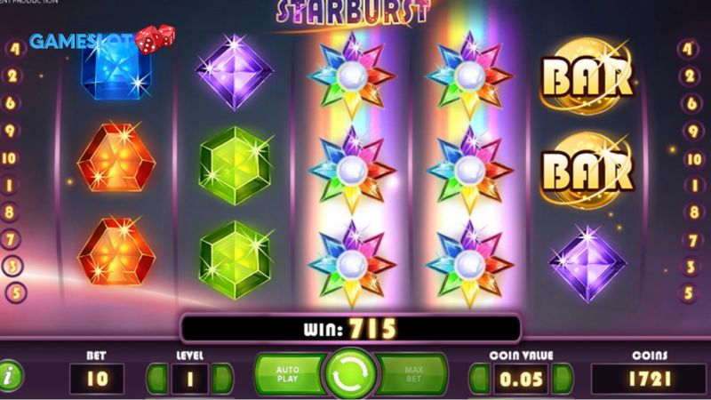 Starburst được lòng rất nhiều cược thủ khi cần tìm game slots cung cấp miễn phí